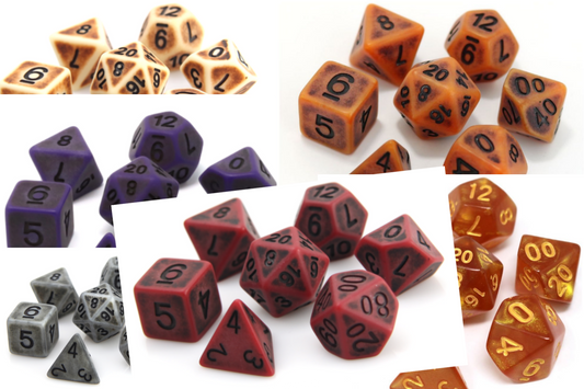 Die Hard Dice Polymer RPG Polyhedral Set: 6 styles to choose from