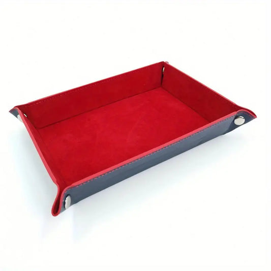 Rectangle Foldable Dice Tray: Colour red